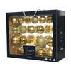 Kerstballenset glas mix licht goud 42 st