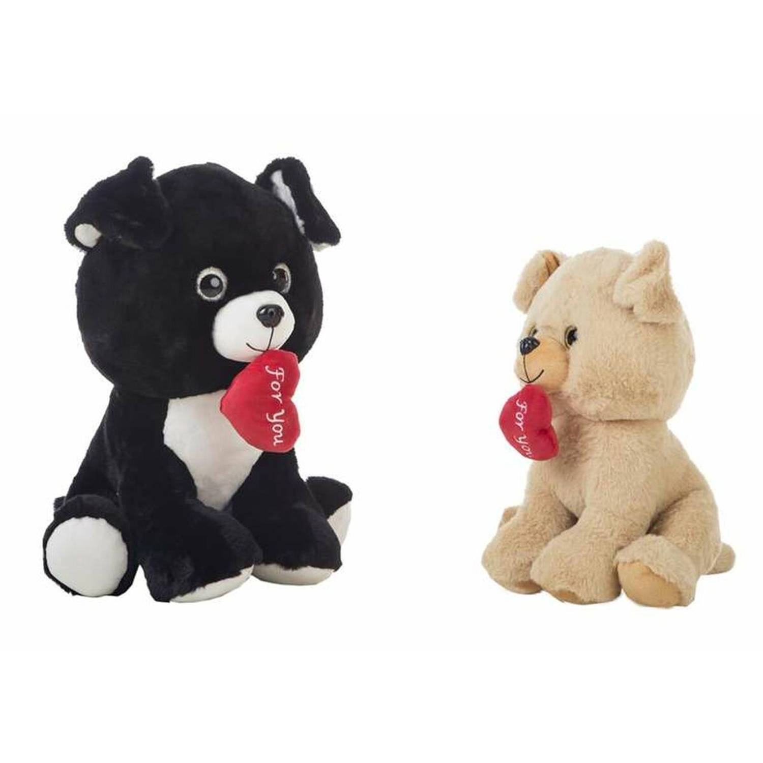 Knuffel For You Hond 32 cm Hart