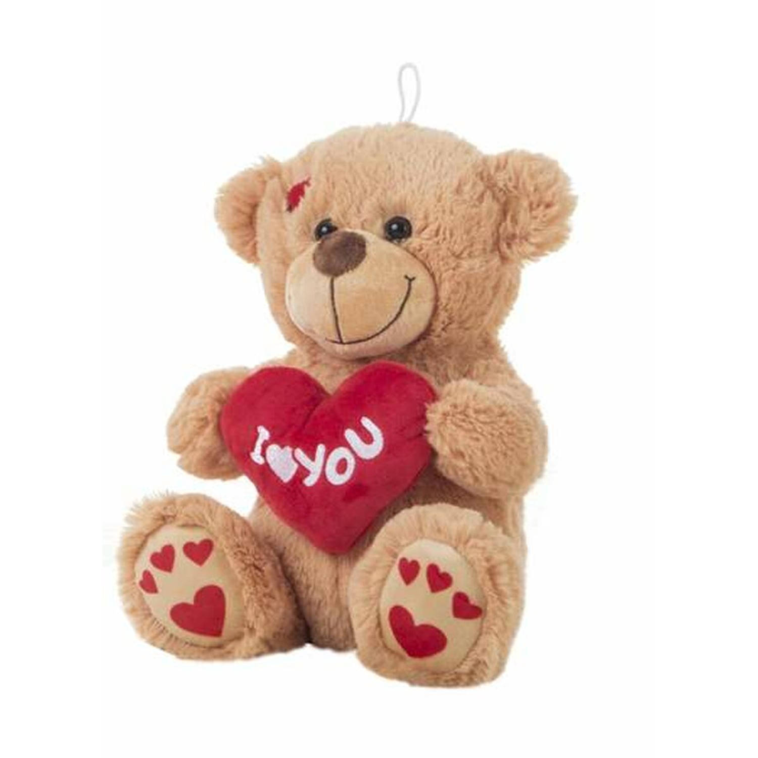 Knuffel I Love You Beer 25 cm Bruin