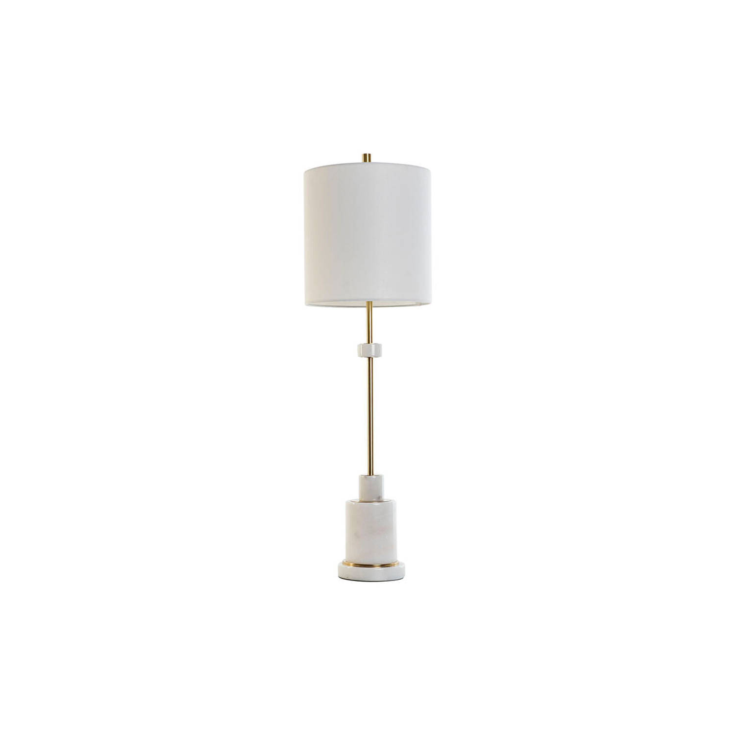 Bureaulamp DKD Home Decor Wit Gouden Metaal Marmer 50 W 220 V 25 x 25 x 81 cm