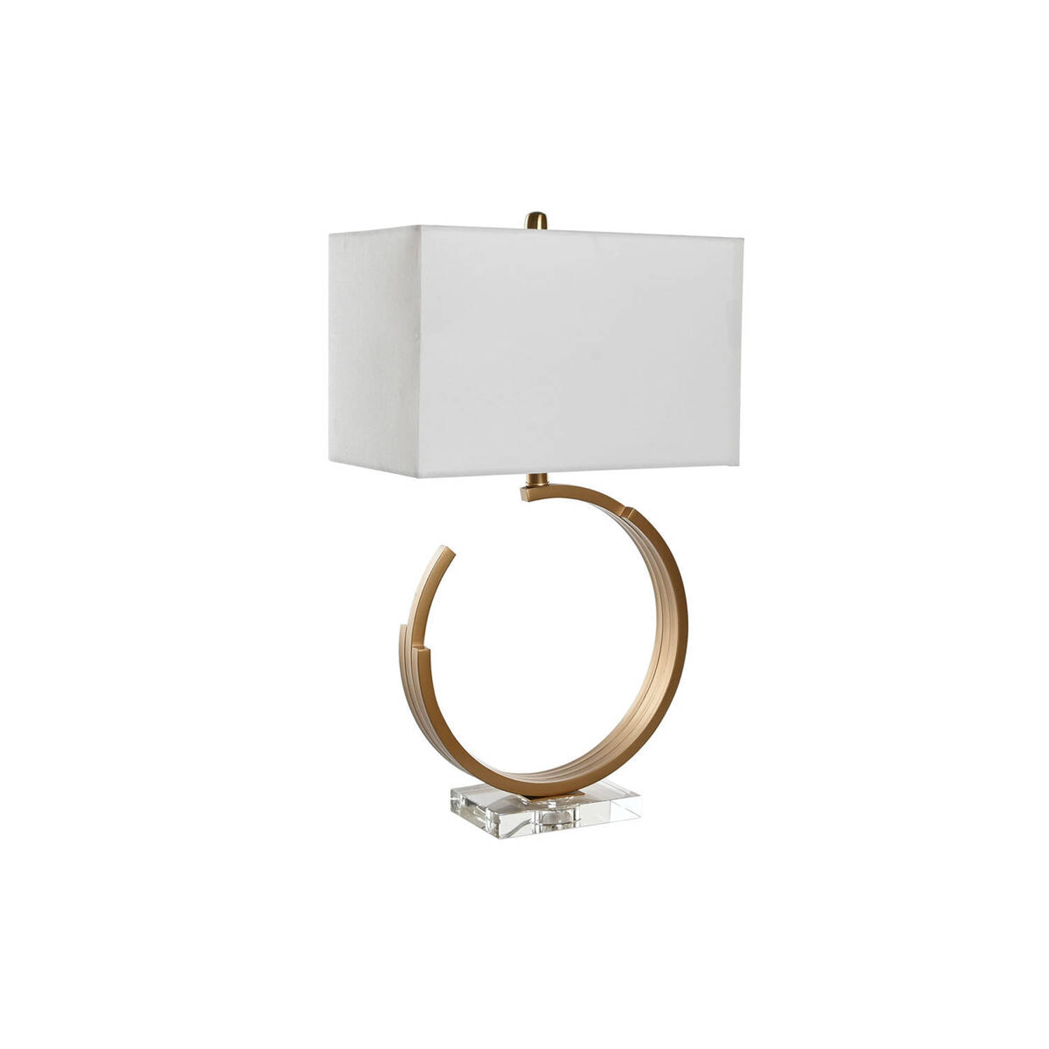 Bureaulamp DKD Home Decor 40 x 23 x 68 cm Kristal Gouden Metaal Transparant Wit 40 W 240 V