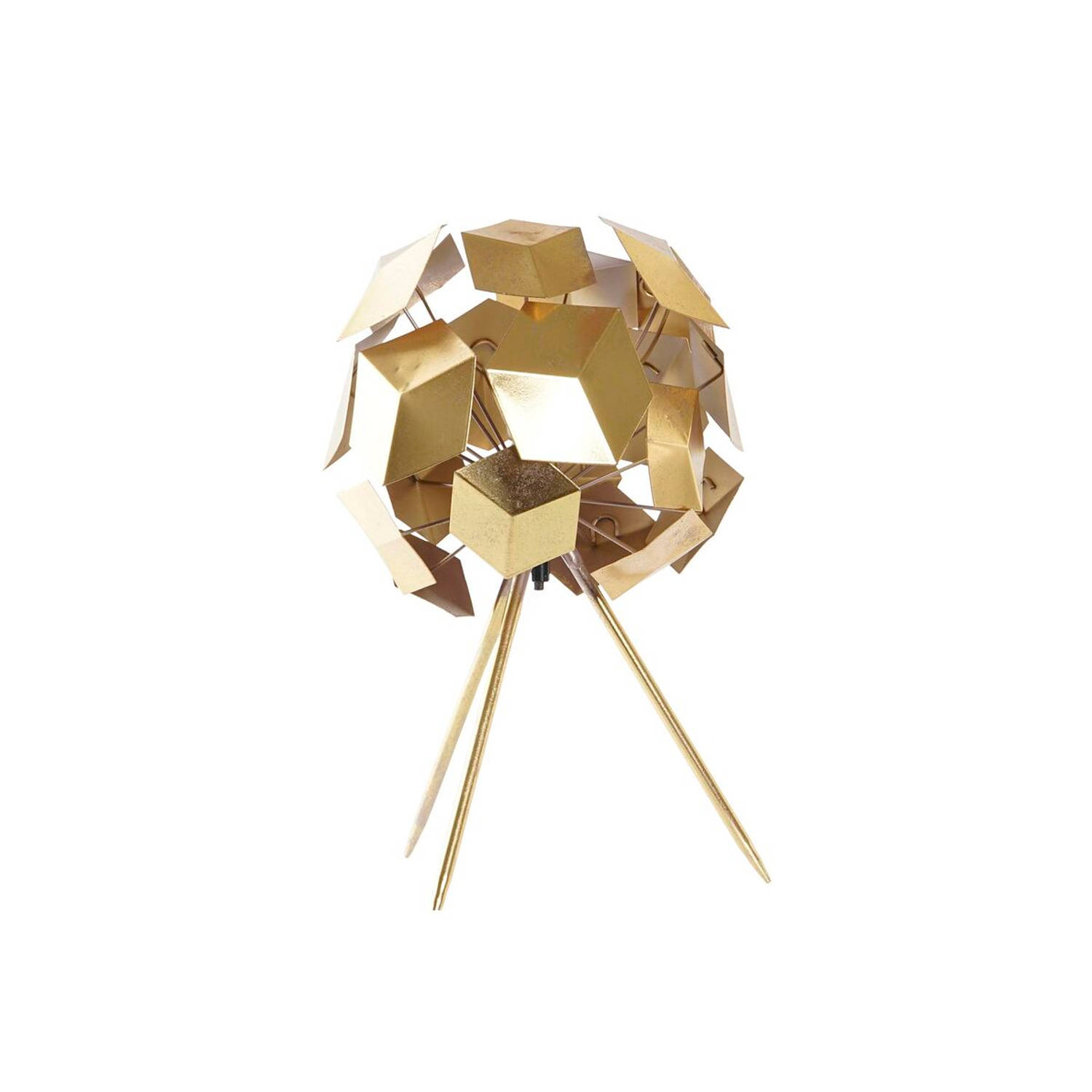 Bureaulamp DKD Home Decor Gouden 220 V 50 W Modern Geometrisch (29 x 29 x 45 cm)