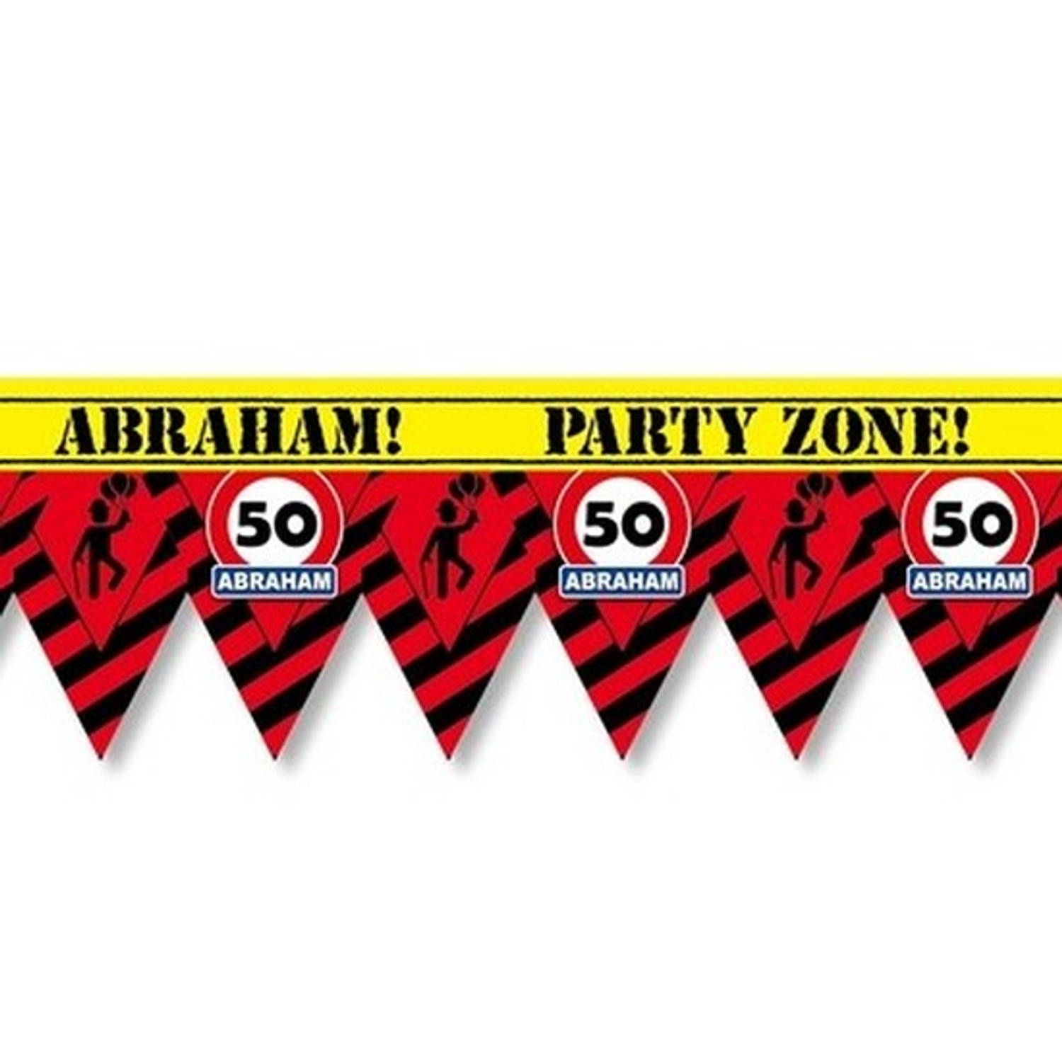 50 Abraham Party Tape-markeerlint Waarschuwing 12 Meter Verabrahamdag Afzetlinten-markeerlinten Fees