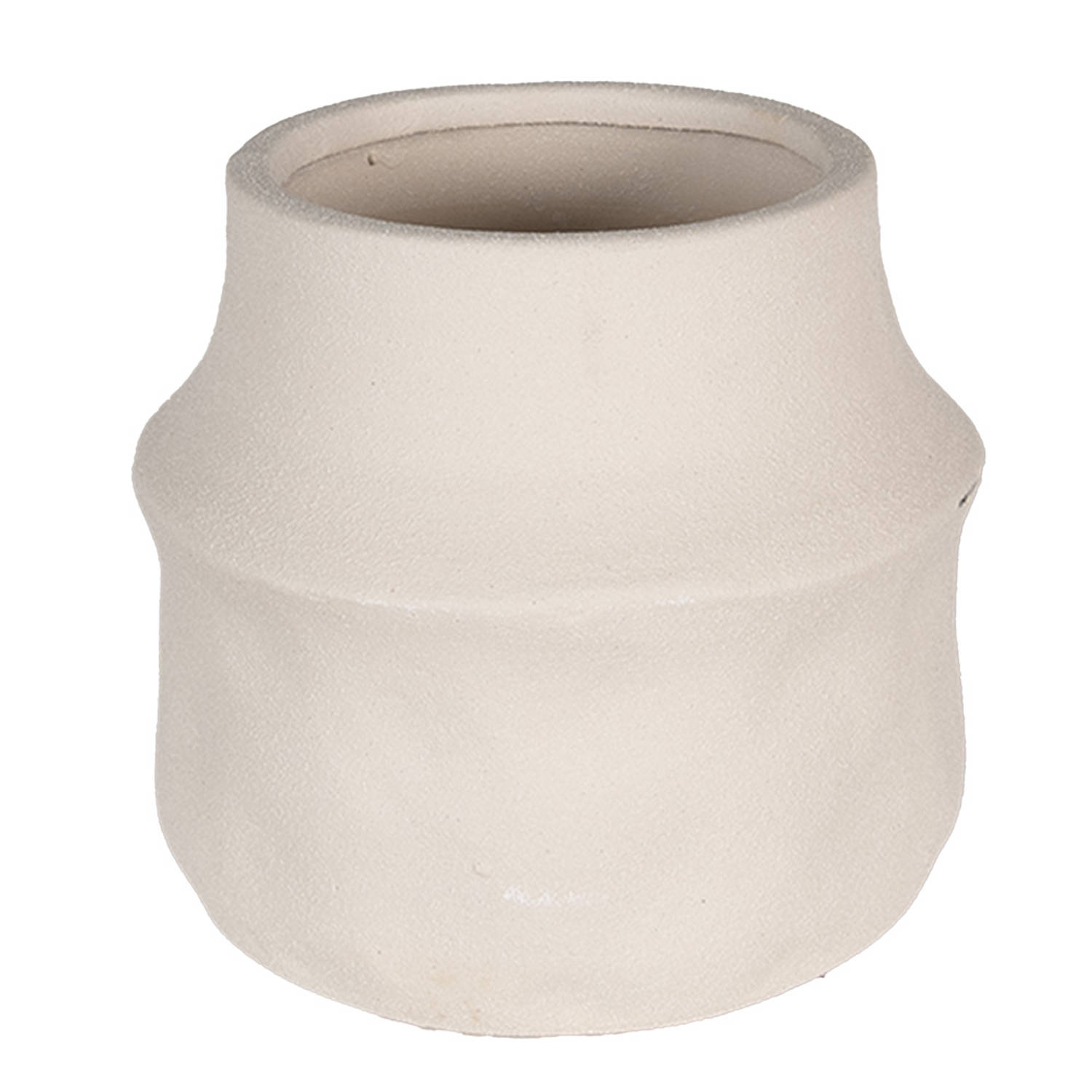 HAES DECO - Bloempot Ø 15x13 cm modern Wit Keramiek Bloempot binnen Plantenpot Plant pot