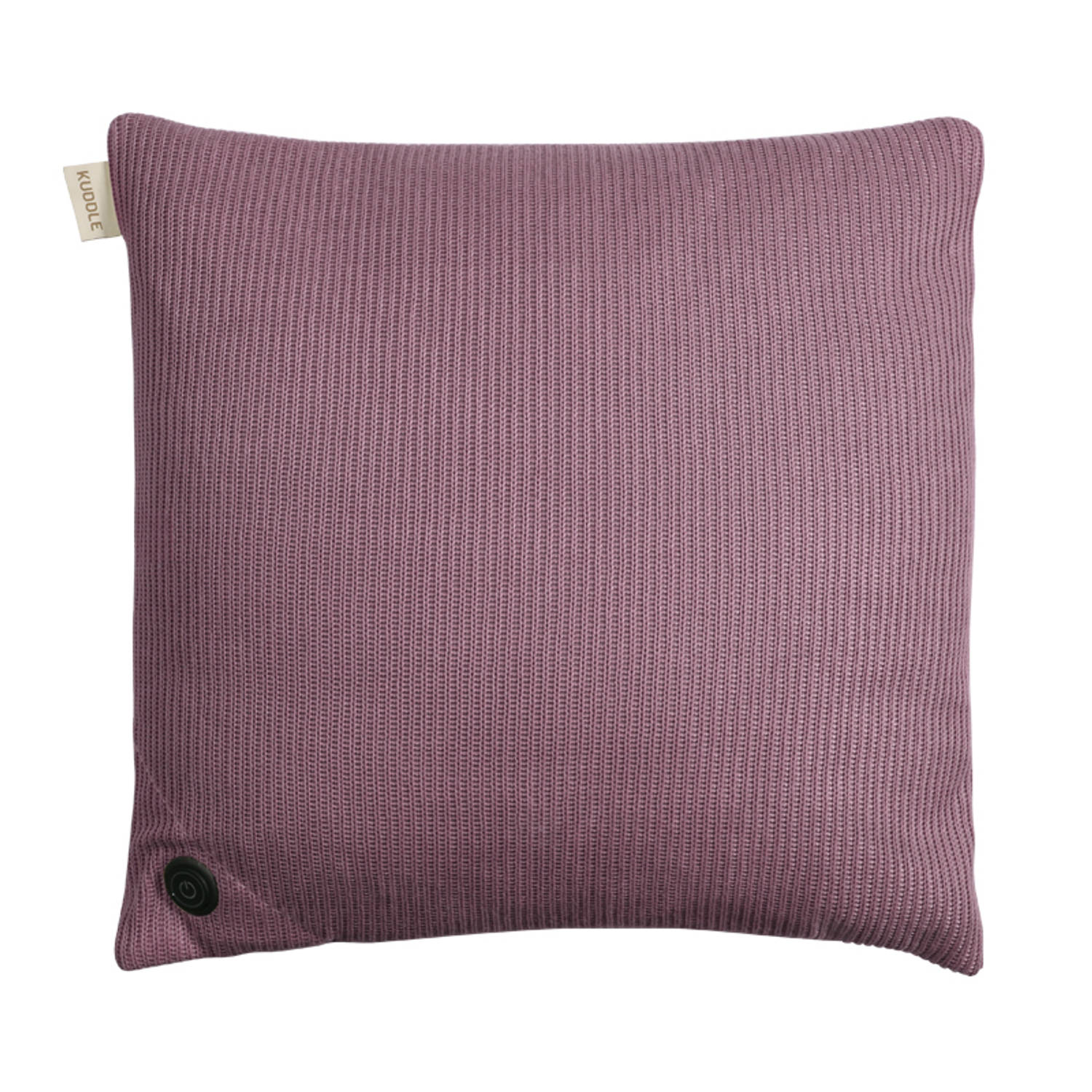 Kuddle Warmtekussen Elektrisch - 45x45cm - Knitted 'Old Pink' - Draadloos & Oplaadbaar - Inclusief 2 Powerbanks