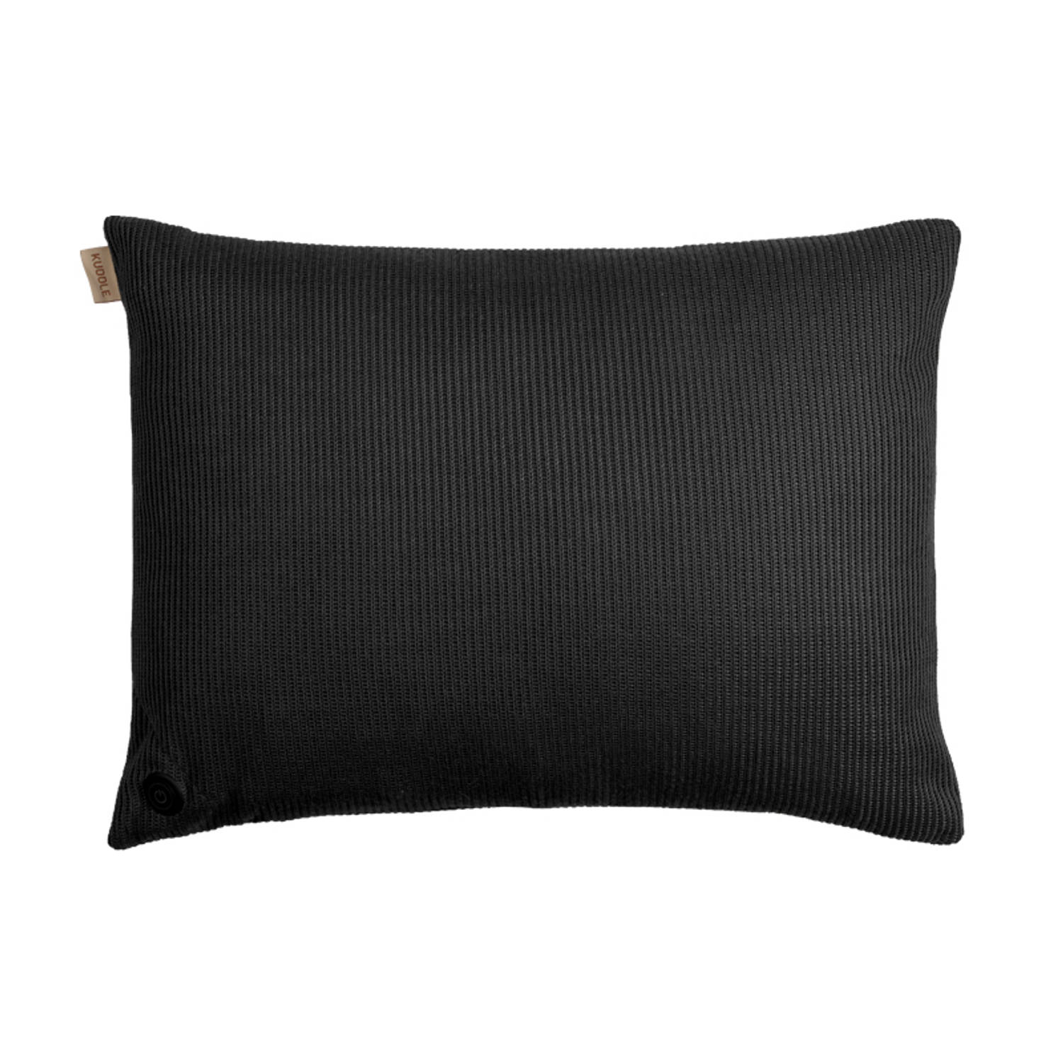 Kuddle Warmtekussen Elektrisch - 45x60cm - Knitted 'Midnight Black' - Draadloos & Oplaadbaar - Inclusief 2 Powerbanks