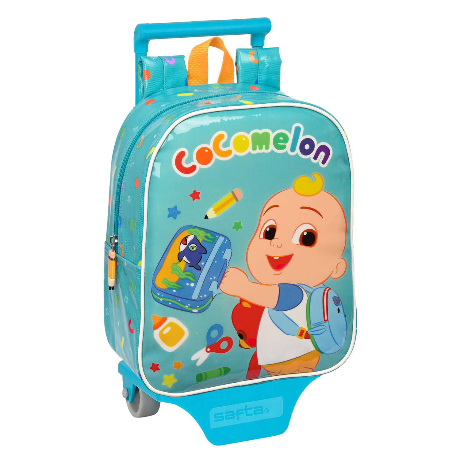 Schoolrugzak met Wielen CoComelon Back to class Licht Blauw (22 x 27 x 10 cm)