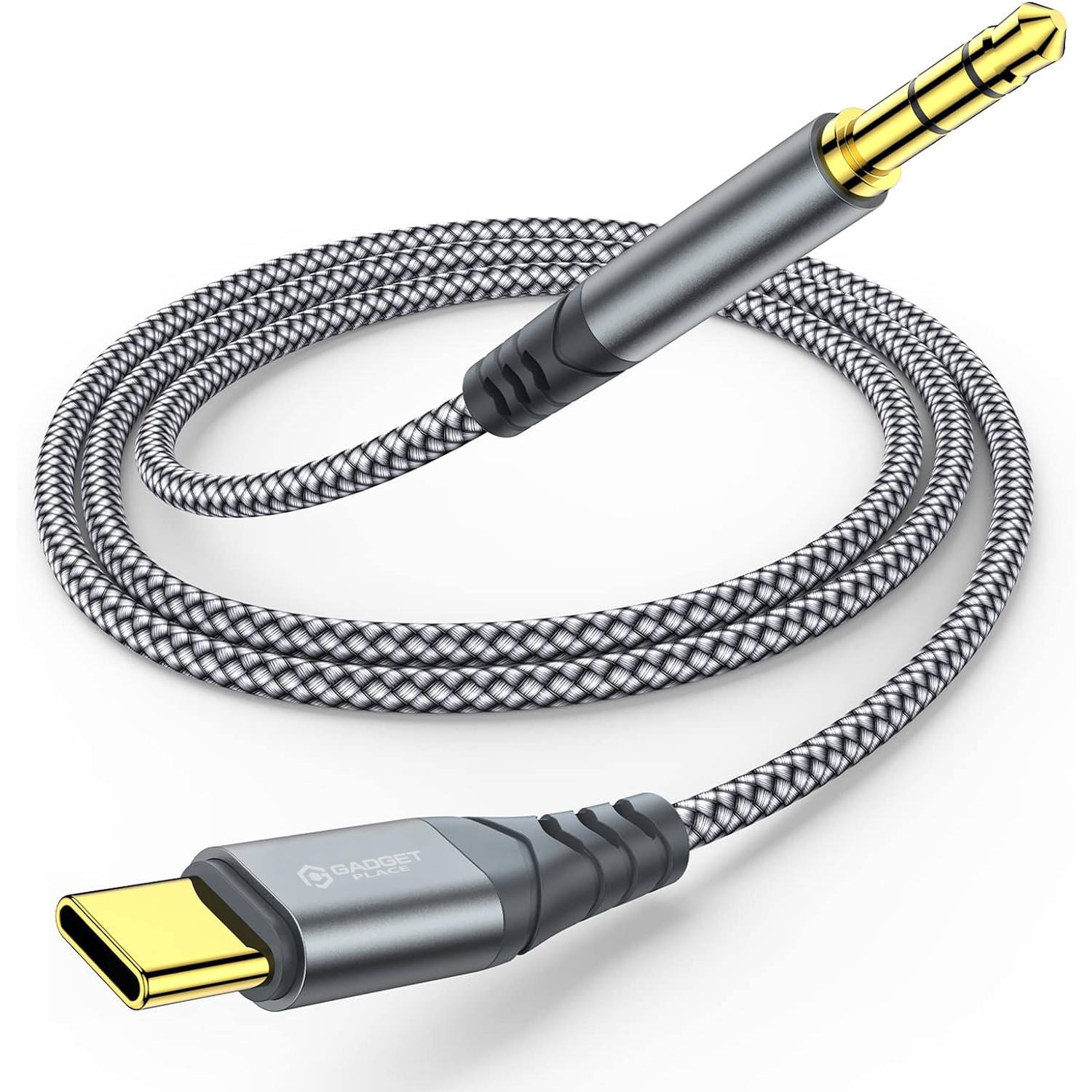 USB C naar 3.5mm AUX Kabel Auto - 1 Meter gevlochten - Geschikt voor iPhone & Android - USB C naar Aux adapter - Audio jack adapter