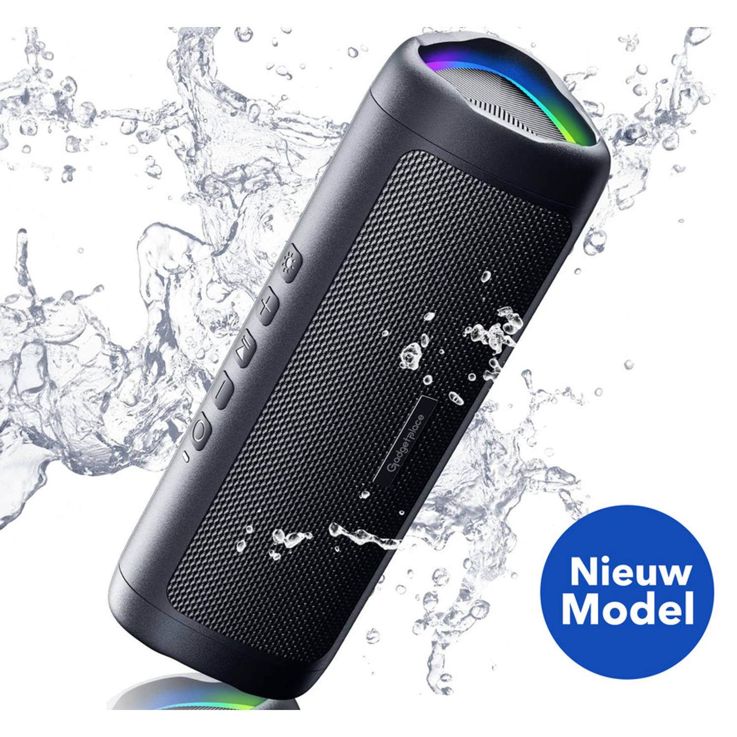 Gadgetplace Bluetooth Speaker Draadloos - Tot 24 uur Muziek - IPX5 Waterproof - Draadloze Muziek Box - Partybox