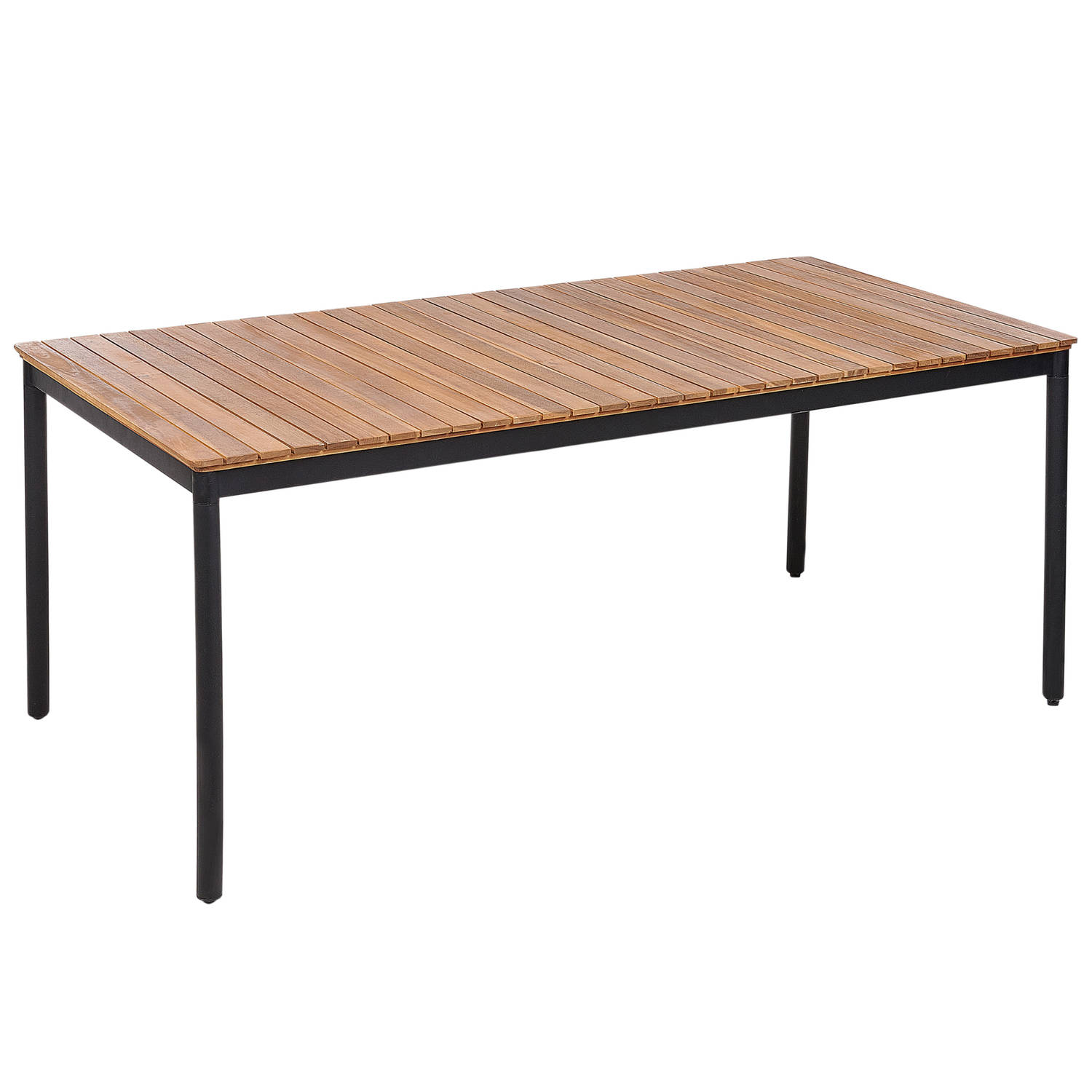 Beliani VALLESE Eettafel-Lichte houtkleur-Acaciahout