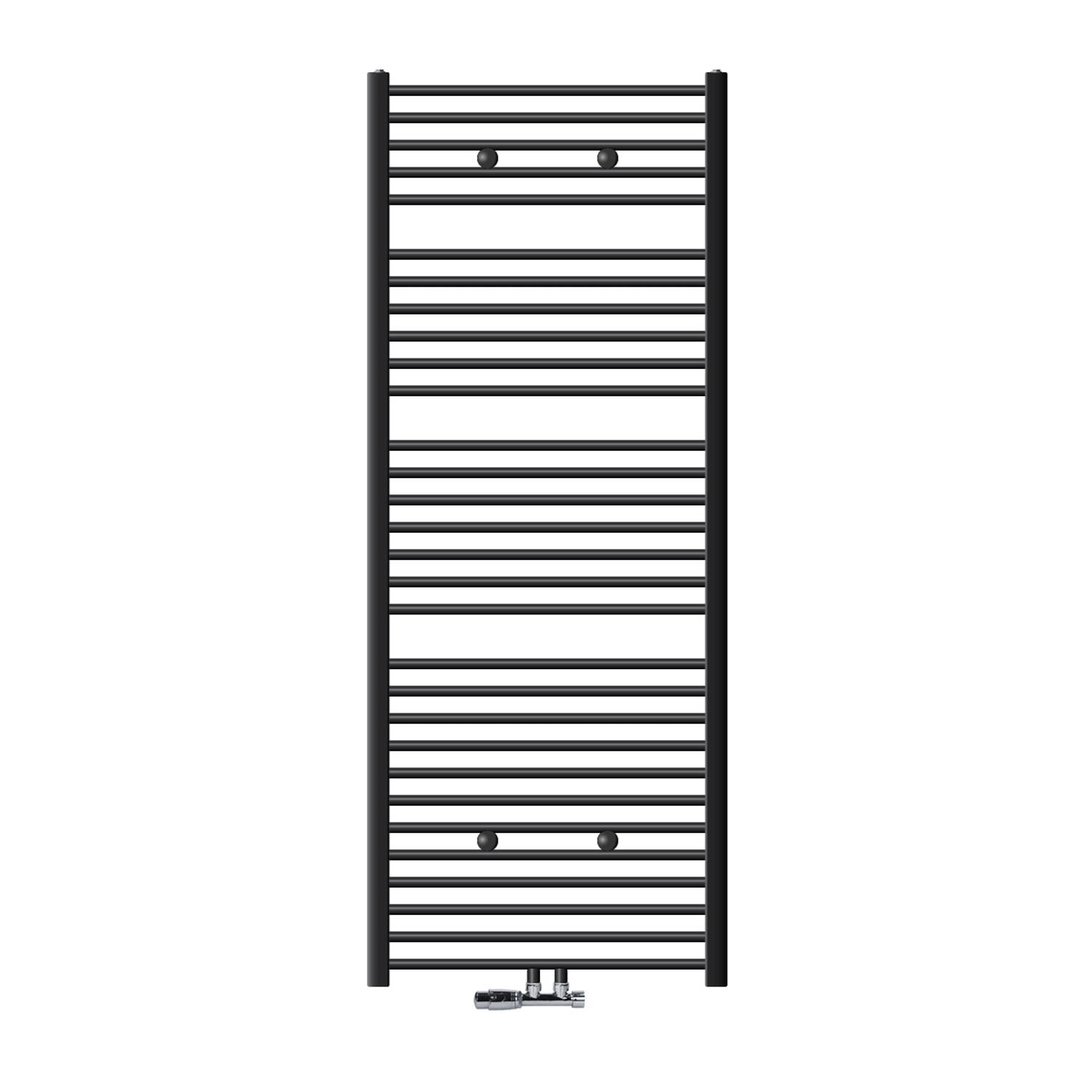 Badkamerradiator Sahara 750 x 1800 mm antraciet recht + middenaansluiting