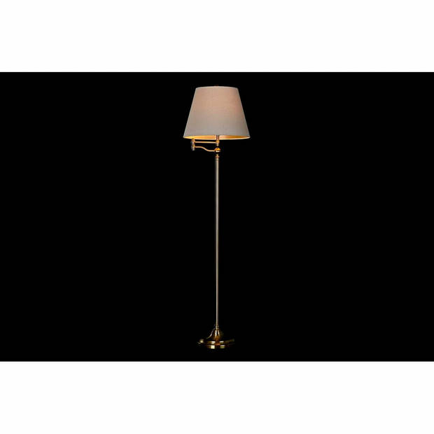 Vloerlamp DKD Home Decor Beige Gouden Metaal Polyester (41 x 41 x 160 cm)