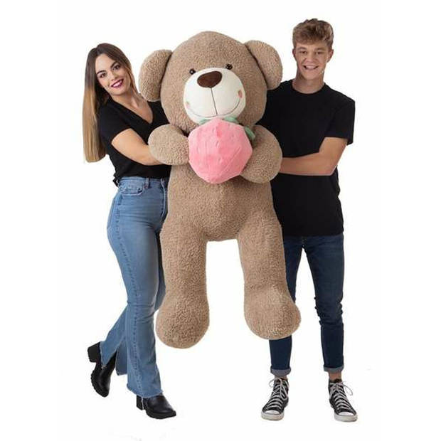 Knuffelbeer Aardbei 140 cm