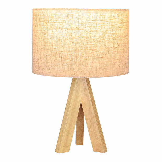 Bureaulamp EDM 32160 Hout Stof 18 x 18 x 30 cm E27