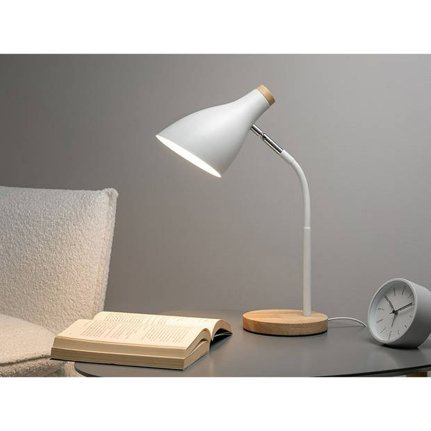 Bureaulamp Tracer Scandi Wit Staal 40 W 15 X 40 X 17 CM