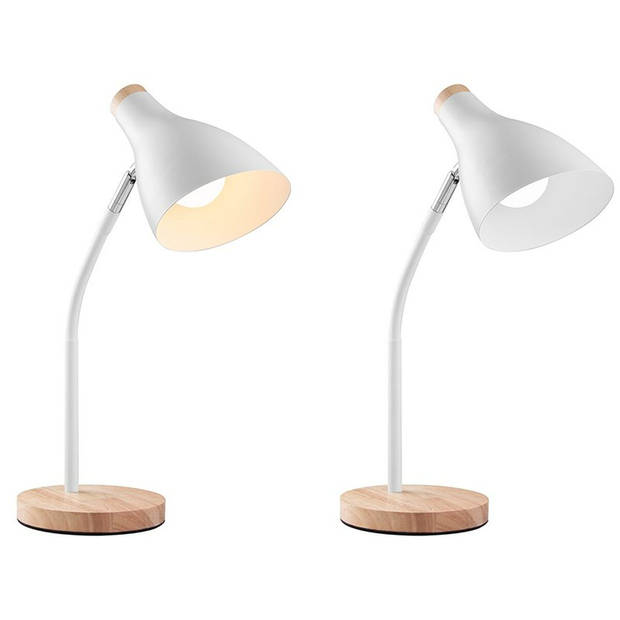 Bureaulamp Tracer Scandi Wit Staal 40 W 15 X 40 X 17 CM