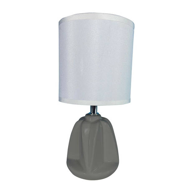 Bureaulamp Versa Adam Grijs Keramisch Textiel (13 x 29 x 10,5 cm)