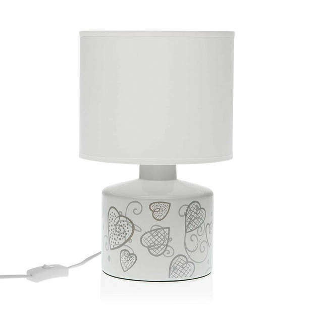 Bureaulamp Versa Cozy Hartjes Keramisch (22,5 x 35 x 22,5 cm)