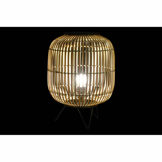 Bureaulamp DKD Home Decor Zwart Metaal Bruin Bamboe (30 x 30 x 40.5 cm)