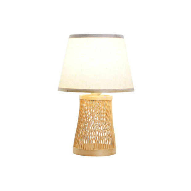 Bureaulamp DKD Home Decor Bruin Natuurlijk Bamboe 50 W 220 V 24 x 24 x 37 cm