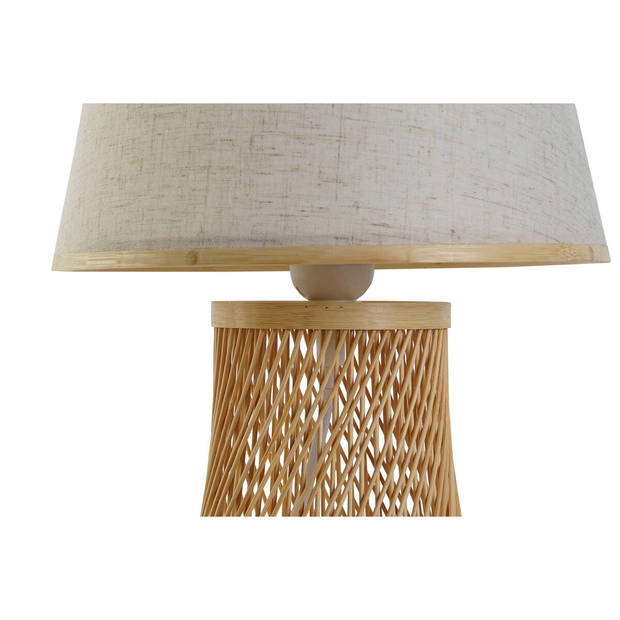 Bureaulamp DKD Home Decor Bruin Natuurlijk Bamboe 50 W 220 V 24 x 24 x 37 cm