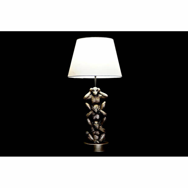 Bureaulamp DKD Home Decor Gouden Wit Koloniaal 220 V 50 W Aap (30 x 30 x 61 cm)