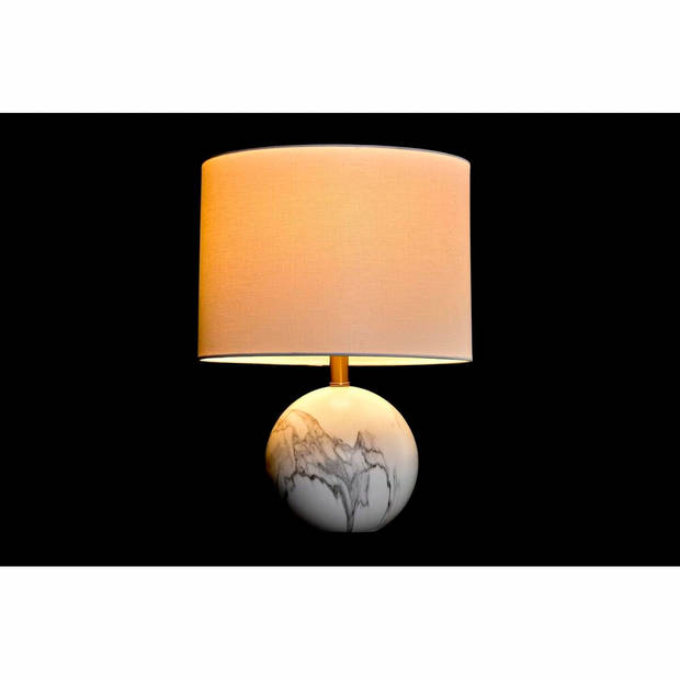 Bureaulamp DKD Home Decor Wit Gouden Metaal 50 W 220 V 36 x 36 x 52 cm