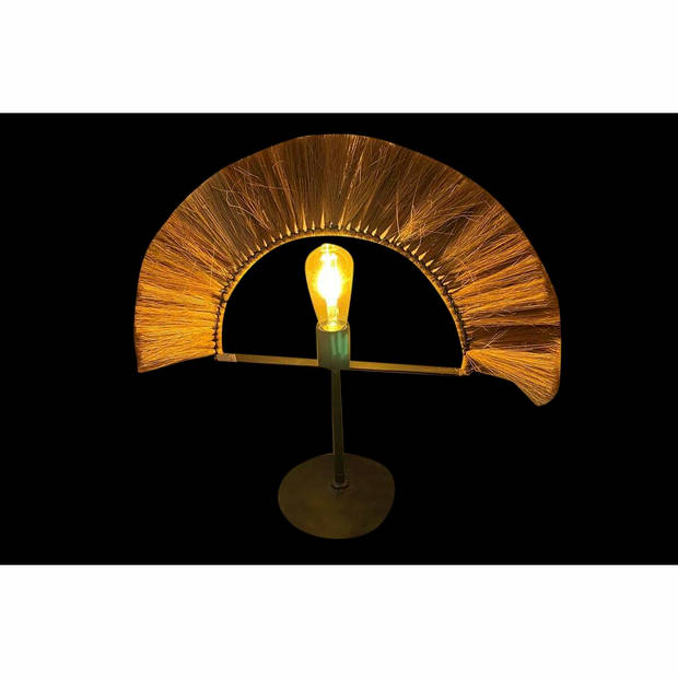 Bureaulamp DKD Home Decor Natuurlijk Zwart Ijzer Jute (57 x 17 x 52 cm)