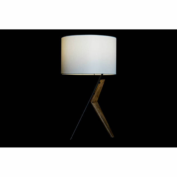 Bureaulamp DKD Home Decor Zwart Metaal Bruin Wit Ek 220 V 50 W 35 x 35 x 54 cm