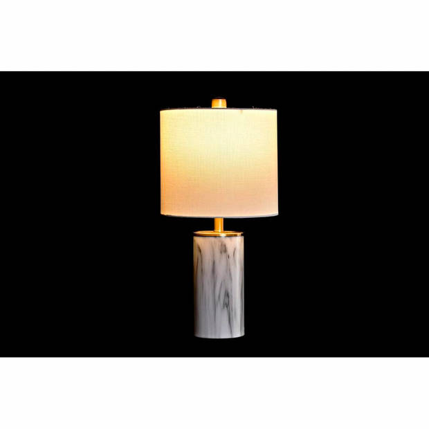 Bureaulamp DKD Home Decor Gouden Wit 220 V 50 W Modern (23 x 23 x 47 cm)