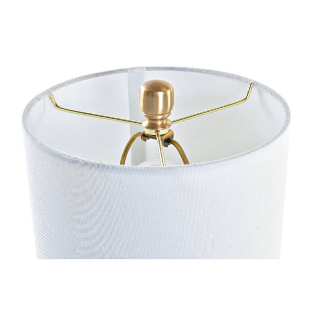 Bureaulamp DKD Home Decor Gouden Wit 220 V 50 W Modern (23 x 23 x 47 cm)