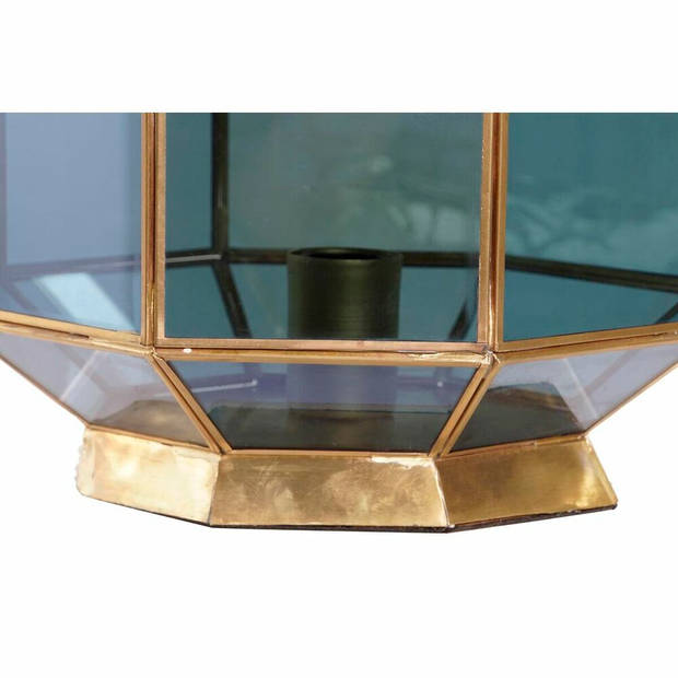 Bureaulamp DKD Home Decor Kristal Blauw Gouden 220 V Blik 50 W Modern (29 x 29 x 25 cm)