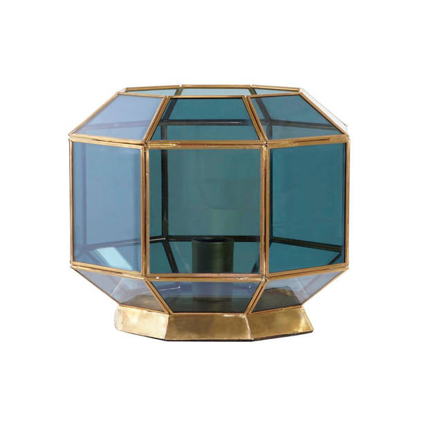 Bureaulamp DKD Home Decor Kristal Blauw Gouden 220 V Blik 50 W Modern (29 x 29 x 25 cm)