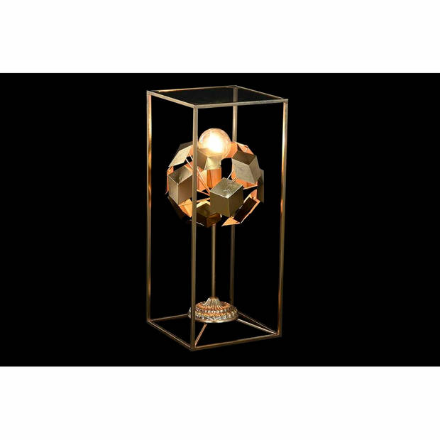 Bureaulamp DKD Home Decor Gouden 220 V 50 W Modern Geometrisch (30 x 30 x 71 cm)