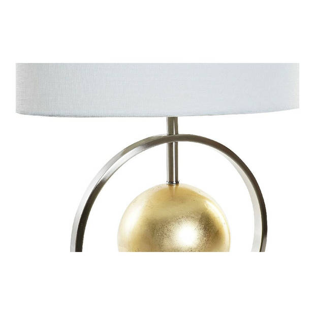 Bureaulamp DKD Home Decor 8424001806843 Wit Gouden Zilverkleurig Metaal 60 W 220 V 40 x 22 x 64 cm