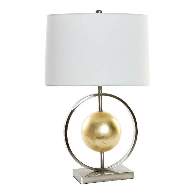 Bureaulamp DKD Home Decor 8424001806843 Wit Gouden Zilverkleurig Metaal 60 W 220 V 40 x 22 x 64 cm