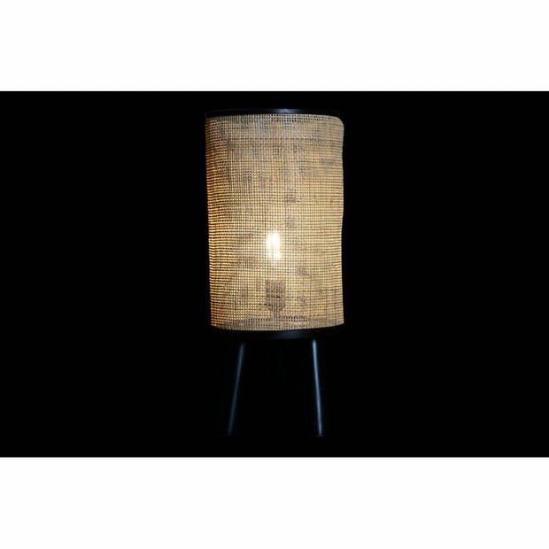 Bureaulamp DKD Home Decor Natuurlijk Zwart 220 V 50 W (25 x 25 x 59 cm)