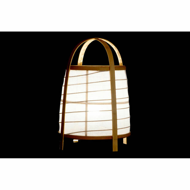 Bureaulamp DKD Home Decor Wit Natuurlijk Bamboe 40 W 220 V 32 x 32 x 45,5 cm