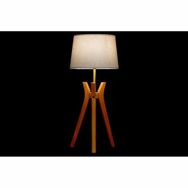 Bureaulamp DKD Home Decor Bruin Beige Polyester Hout 220 V 50 W