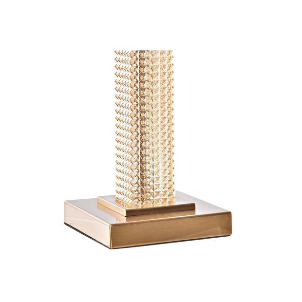 Bureaulamp DKD Home Decor Beige Gouden Metaal Kristal 50 W 220 V 28 x 28 x 76 cm