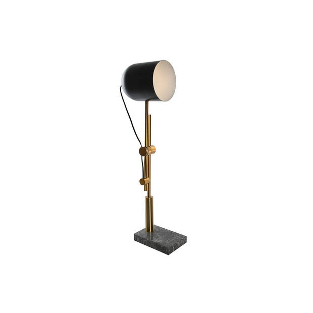 Bureaulamp DKD Home Decor Zwart Grijs Gouden Metaal 60 W 220 V 45 x 45 x 70 cm