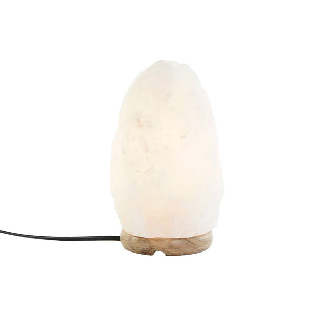 Bureaulamp DKD Home Decor Wit Zout Acacia 15 W 220 V 12 x 9 x 20 cm