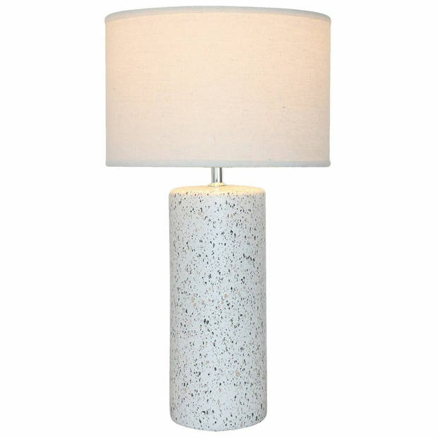 Bureaulamp DKD Home Decor Wit Multicolour Linnen Dolomite 25 W 50 W 220 V 42 x 42 x 73,5 cm