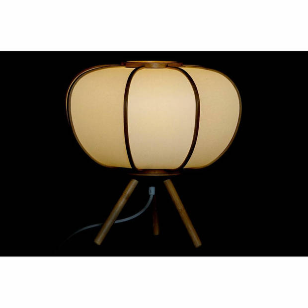 Bureaulamp DKD Home Decor 34 x 34 x 33 cm Natuurlijk Wit Bamboe 220 V 50 W