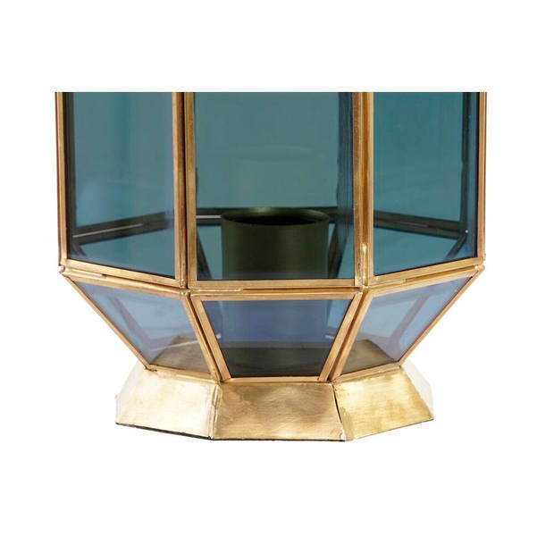 Bureaulamp DKD Home Decor Kristal Blauw Gouden 220 V Blik 50 W Modern (18 x 19 x 29 cm)