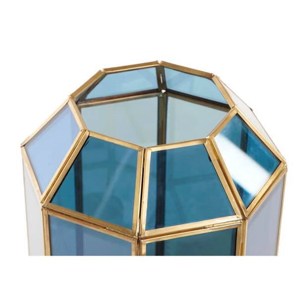 Bureaulamp DKD Home Decor Kristal Blauw Gouden 220 V Blik 50 W Modern (18 x 19 x 29 cm)