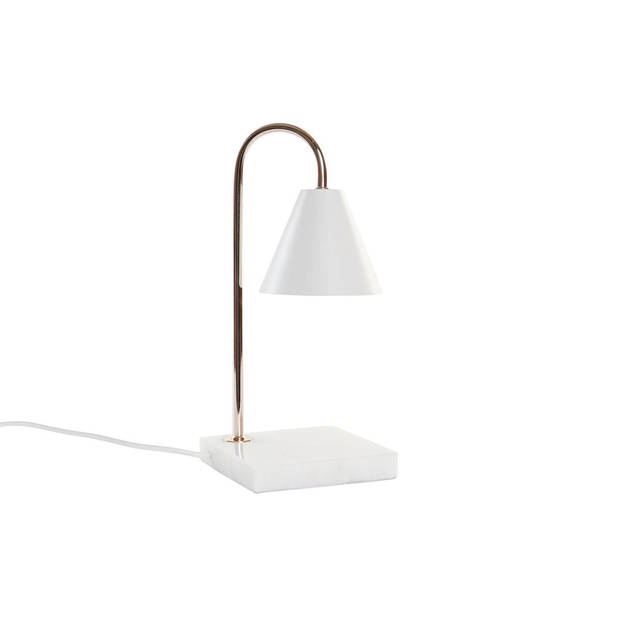 Bureaulamp DKD Home Decor Gouden Wit (15 x 15 x 33 cm)