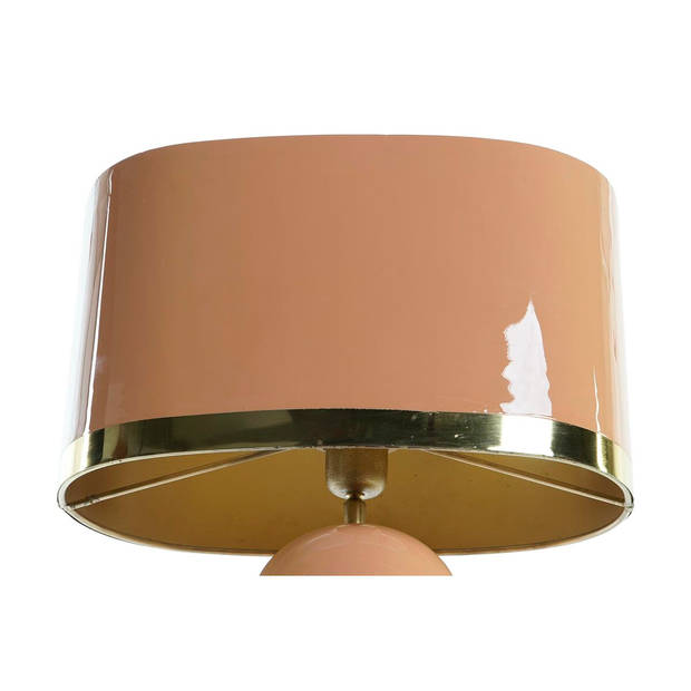 Bureaulamp DKD Home Decor Roze Gouden Metaal Ijzer 50 W (37 x 21 x 52 cm)