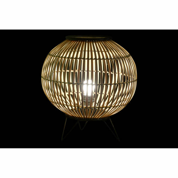 Bureaulamp DKD Home Decor Zwart Metaal Bruin Bamboe (36 x 36 x 37 cm)