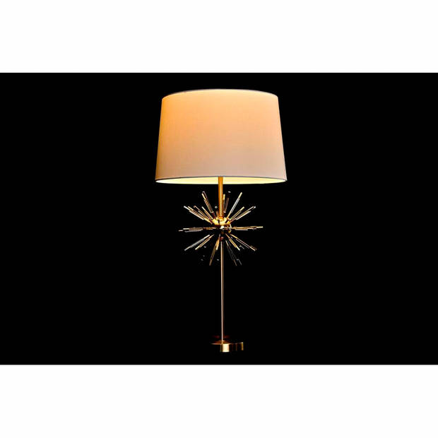 Bureaulamp DKD Home Decor Gouden Metaal Wit 41 x 41 x 80 cm 220 V 50 W